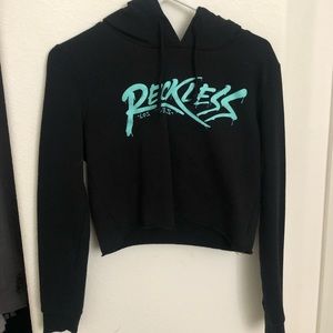 Young and Reckless cropped hoodie